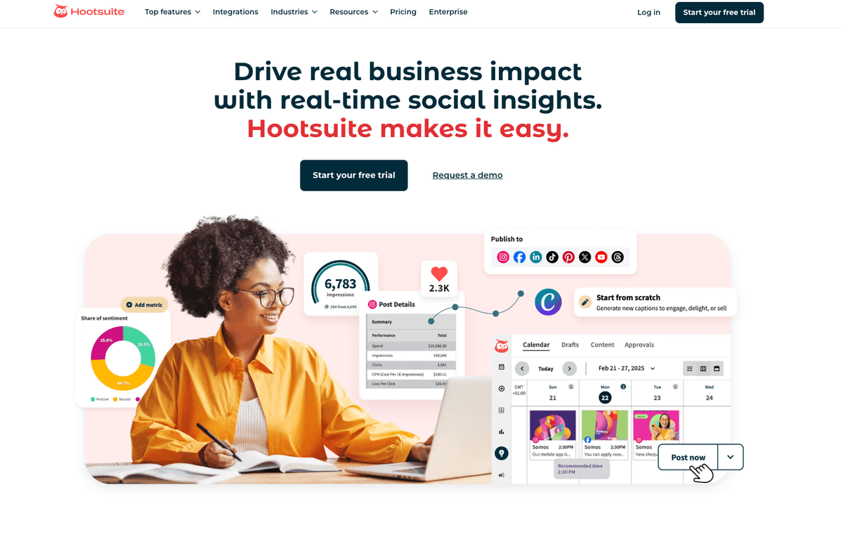 Hootsuite website screenshot