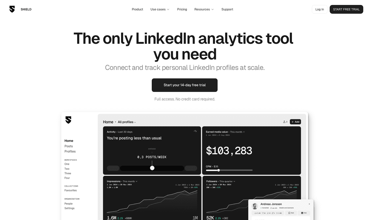 Shield website screenshot