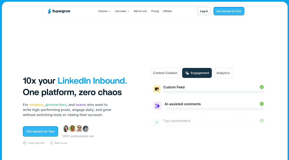 Supergrow website screenshot